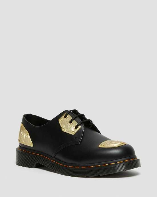 Zapatos Con Cordones Dr. Martens 1461 King Nerd Smooth Hardware Mujer Negros MX-59238